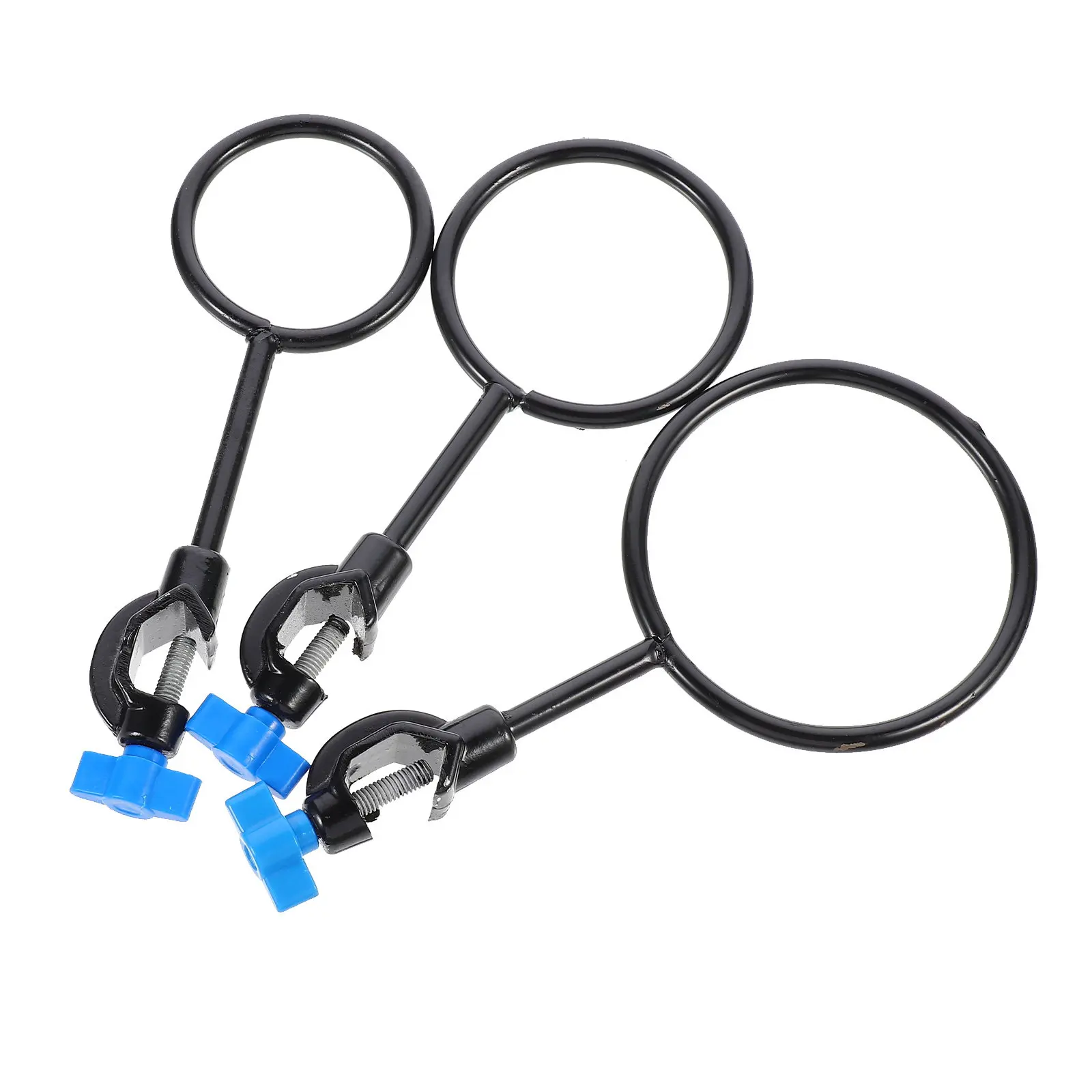 3Pcs Laboratory Set High-Quality Iron Retort Ring Corrosion Resistant Sturdy for Lab Bench Factory Use Support