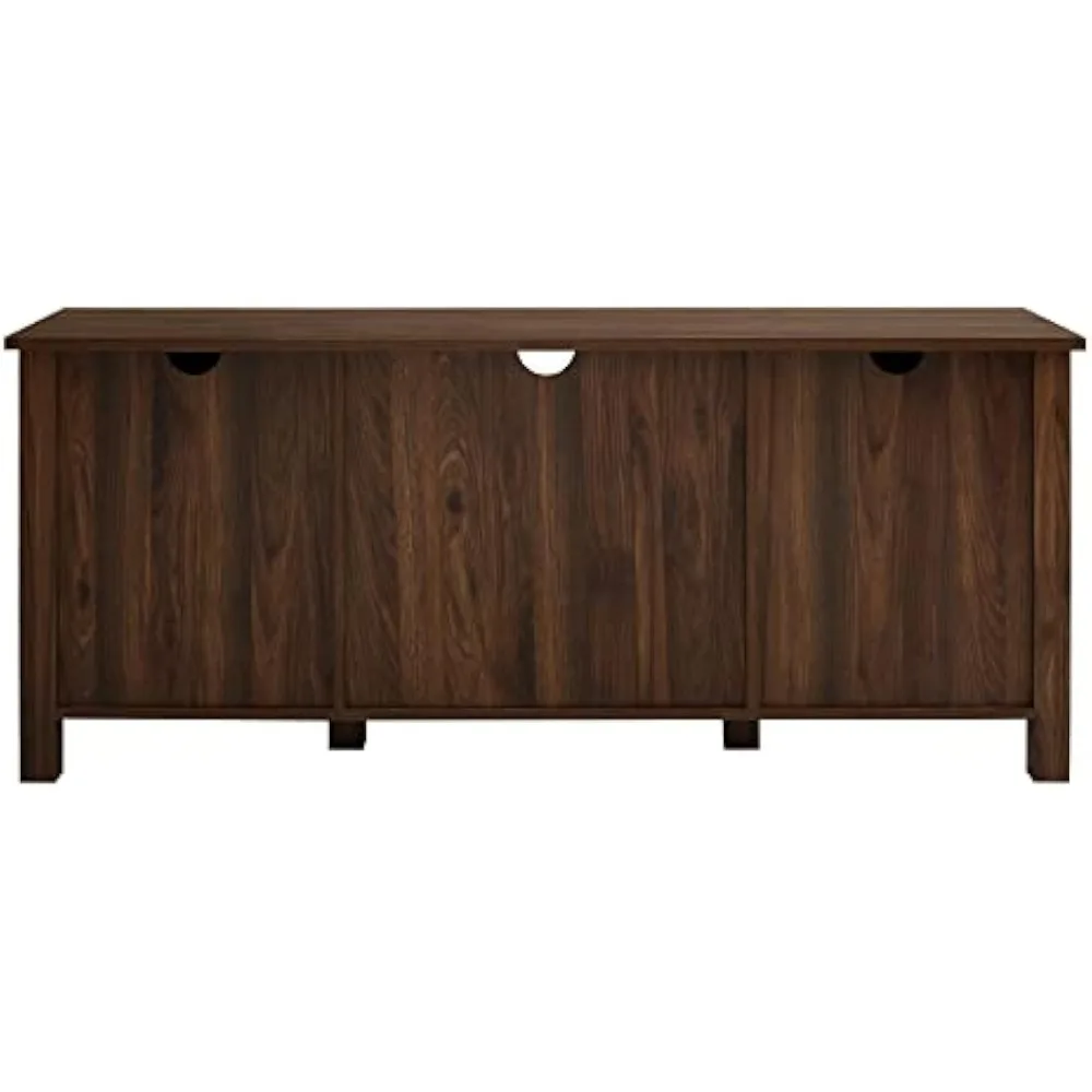 Dakota Modern Farmhouse 2 suportes de porta de vidro para TVs de até 65 polegadas, 58 polegadas, nogueira escura