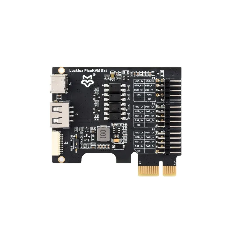 Luckfox PicoKVM Ext Expansion Board,Compatible With PCIe×1/×4/×8 /×16 Slots,Adapting Motherboard USB Ports,Works With PicoKVM