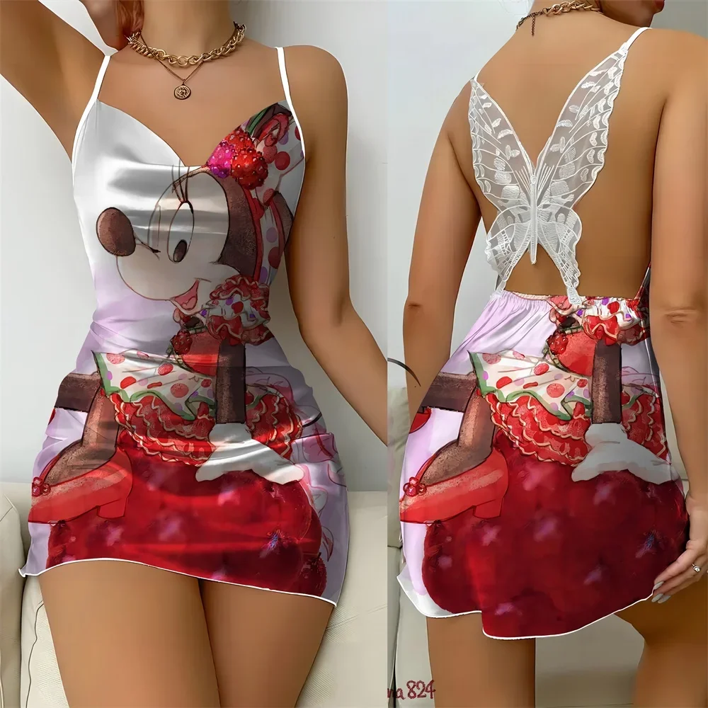 Sleepwear for Women 2024  New Summer Sexy Woman Nightie Sexy Style Women Free Delivery Pajama Women's Disney Pattern Skirt