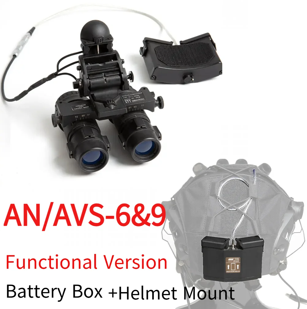 FMA táctico Airsoft Paintball funcional AVS-9 ANVIS 9 NVG caja de batería/montaje NVG funcional/modelo simulado AVS-9 NVG