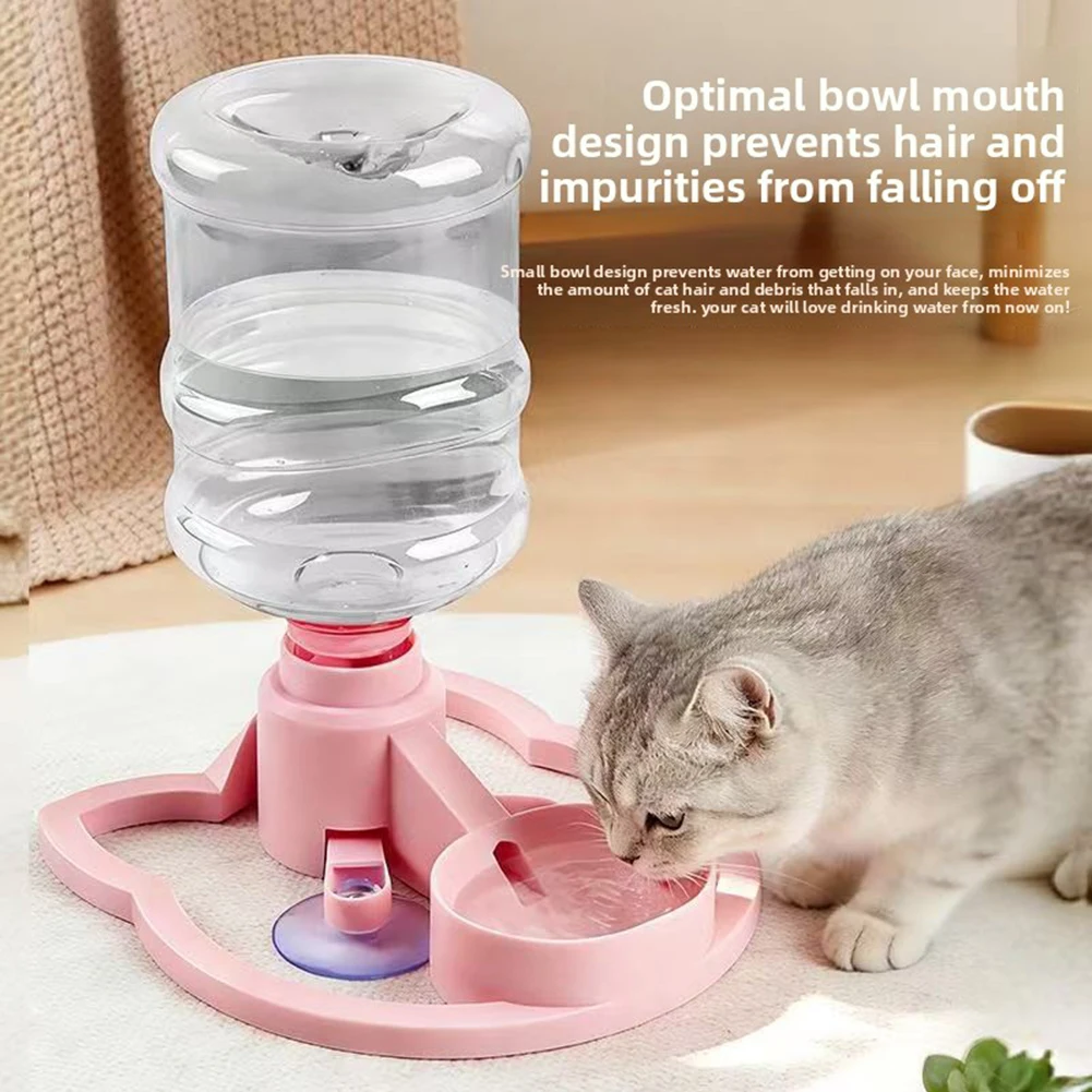 Automatic Water Renewal Cat Drinking Machine Anti Overturning Splash-proof Automatic Water Dispenser Non Plug in Stable Base