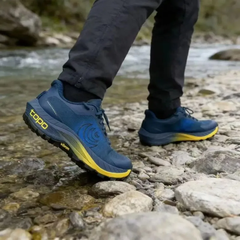 

TOPO Men's Trail Running Shoes Cushioned Anti-Slip Lightweight Low-Top Lace-Up Outdoor Hiking Sneakers