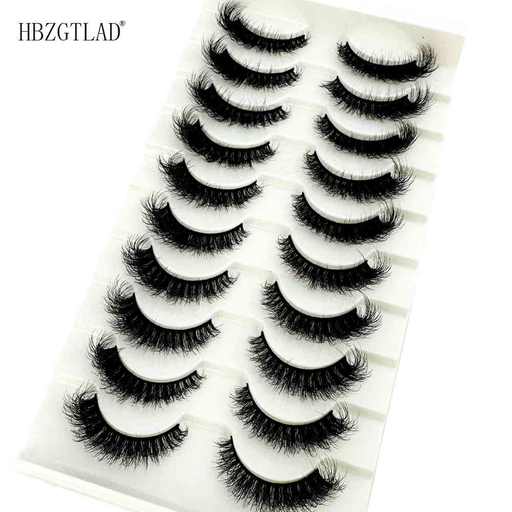 Nuove ciglia 10 paia ciglia finte corte naturali 8D ciglia di visone estensioni ciglia finte finte cils trucco all'ingrosso