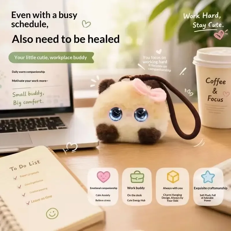 Smart Interactive Kitten Plush Toy Electronic Pet Talkback Toy Voice Response Stuffed Doll Emotional Companion Keychain Ornament view 4