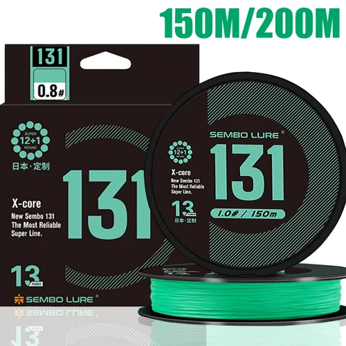 Imagen 1 del producto SEMBO 131 línea de pesca trenzada de Pe línea trenzada súper fuerte cable multifilamento japonés para sedal de pesca de lubina de carpa 150M/200M