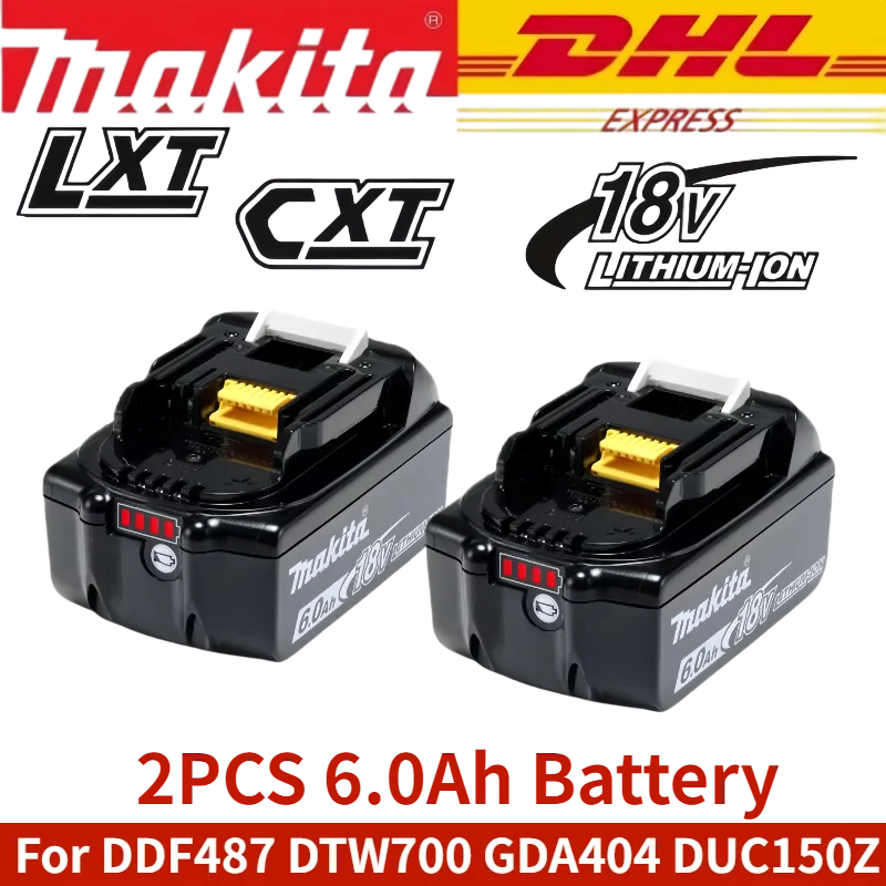 Оригинальный аккумулятор Makita 18 В, 6,0 Ач 🔋 может заменить BL1860B 🔥 для инструмента Makita 18В 🔧 DJV185 DUC150Z DFN350G DHR183Z DGA404 DDF487 DTW285 Оригинальный аккумулятор Makita 18 В, 6,0 Ач 🔋 может заменить BL1860B 🔥 для инструмента Makita 18В 🔧 DJV185 DUC150Z DFN350G DHR183Z DGA404 DDF487 DTW285