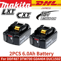 Original 18V Makita 6.0Ah battery🔋can replace BL1860B🔥for Makita 18V tool🔧DJV185 DUC150Z DFN350G DHR183Z DGA404 DDF487 DTW285
