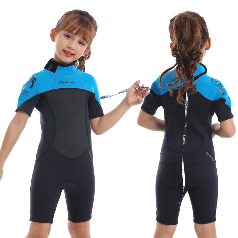 Neopreen wetsuit voor kinderen, Thermisch kort badpak voor kinderen, Duikpak, Freediving onderwater zwemkleding