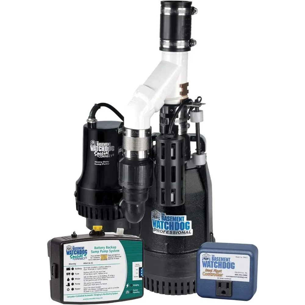 

NEW.Big Combo CONNECT Model CITS-50 ½ HP Primary and Battery Backup Sump Pump System with Smart WiFi Capable