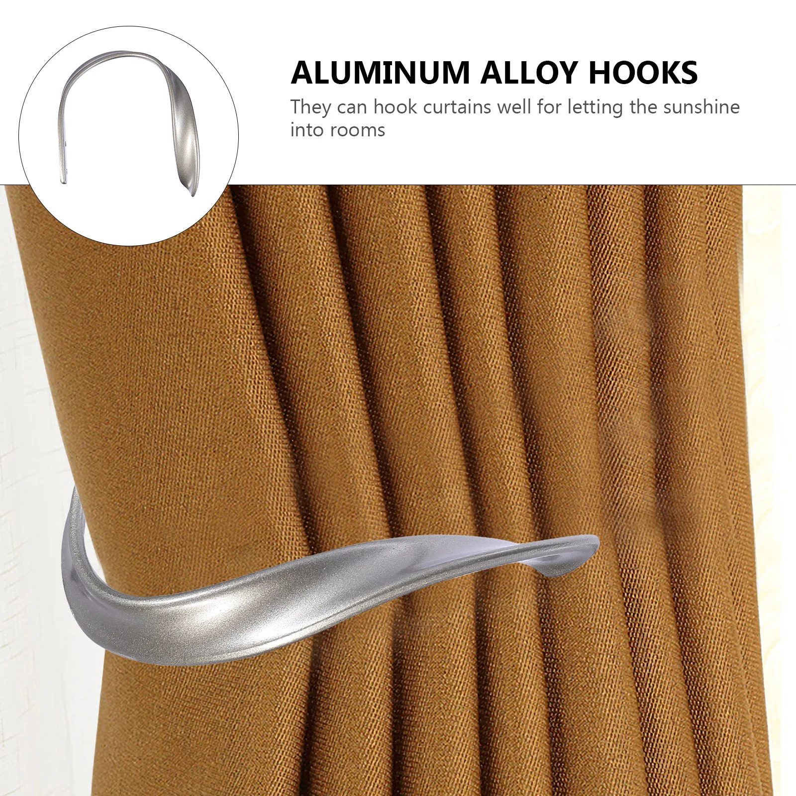2 قطعة خطافات الستائر سبائك الألومنيوم خطاطيف تعليق عملية لغرفة النوم غرفة المعيشة فندق إكسسوارات الستائر المفيدة