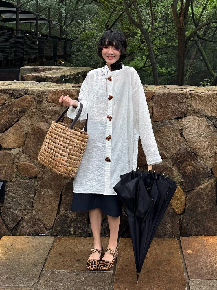 

Новая летняя свободная женская длинная белая куртка Buue с эффектом мятой ткани, повседневная, из модала, нейлона и шелковой смеси