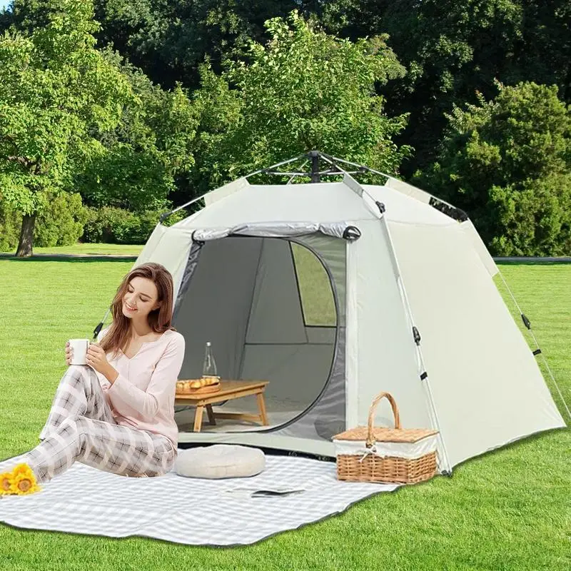 Camping Tent Waterproof 2-3 People UV Protection Dome Tent Foldable Easy Set Up Rainfly Removable Tent Ventilated For Hiking