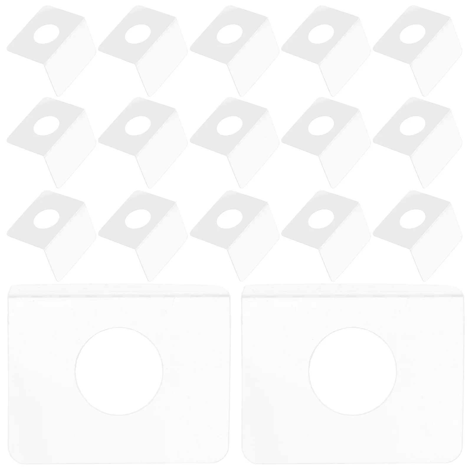 500 قطعة من البلاستيك الشفاف ذاتية اللصق علامات التبويب المعلقة لعرض البضائع بالتجزئة علامات التبويب اللاصقة البلاستيكية القوية #6