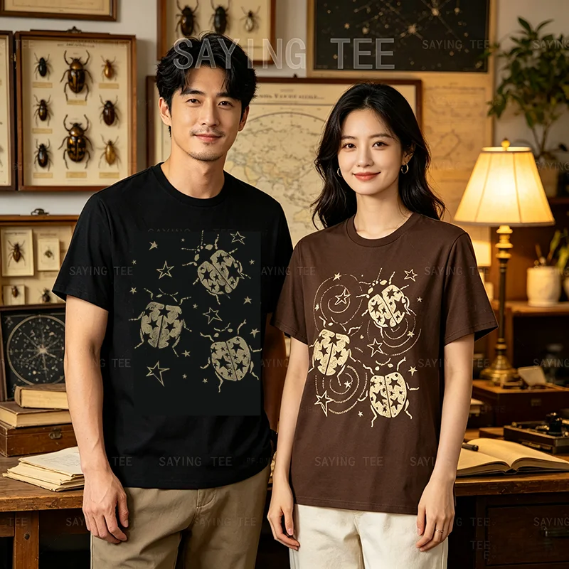 Cute Ladybug Y2k Grunge 2000s Alt 90s Vintage Star Dots Teen T-Shirt Y2k Whimsy Twee Aesthetic Style Clothes for Women Men Gifts
