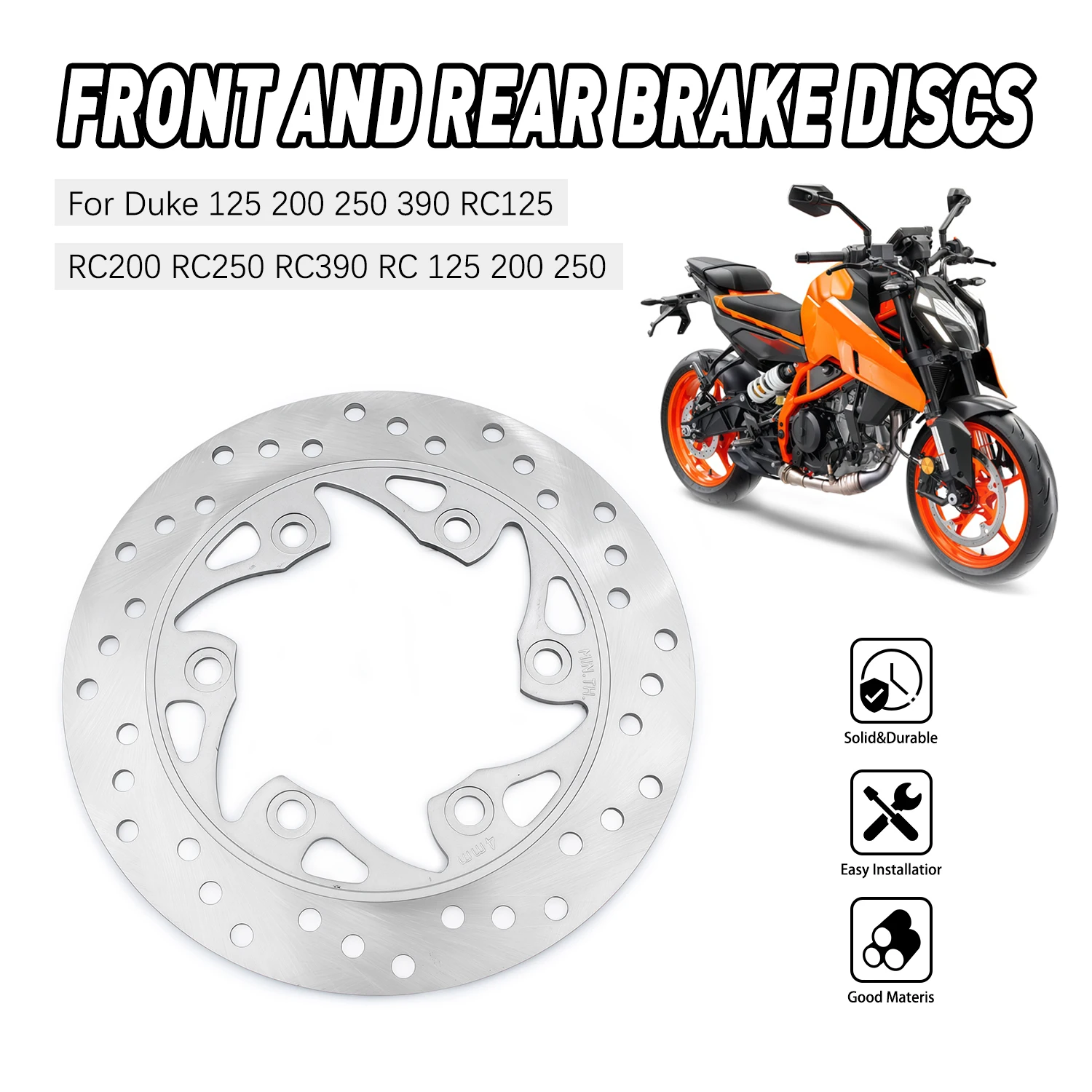 

Accessories Moto Front Rear Brake Disc Brake Rotor 300mm 230mm for Duke 125 200 250 390 RC125 RC200 RC250 RC390 RC 125 200 250