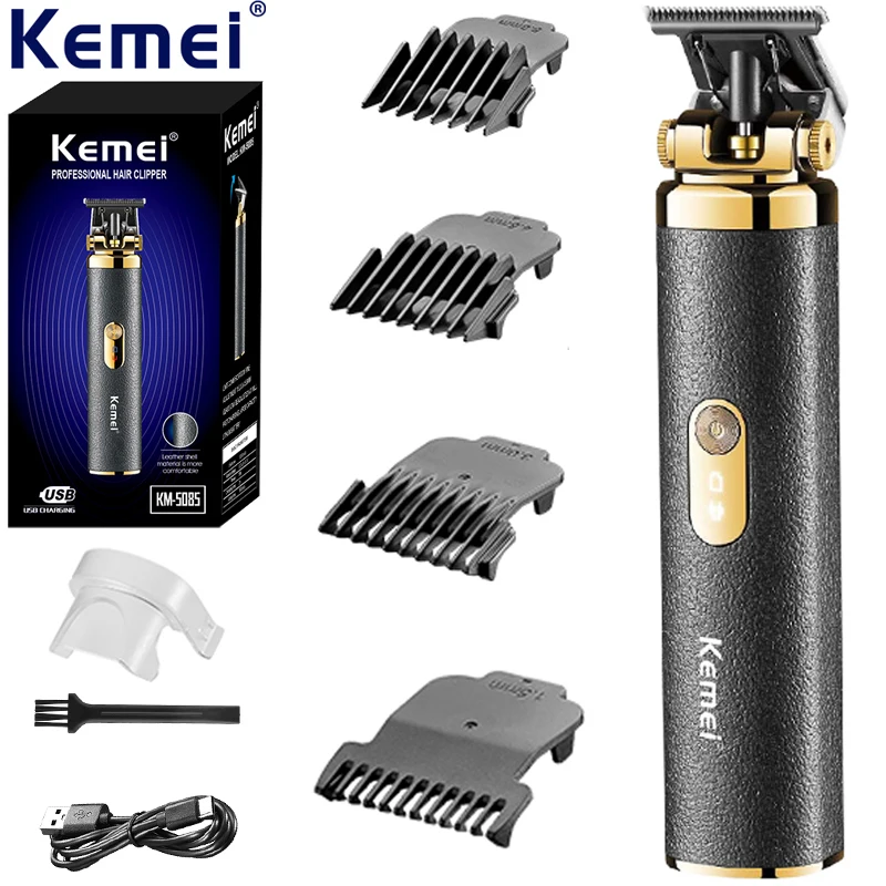 

KM-5085 Rechargeable Waterproof Body Beard Trimmer Hair Clippers Cordless Barber Grooming Sets Hair Trimmer for Men