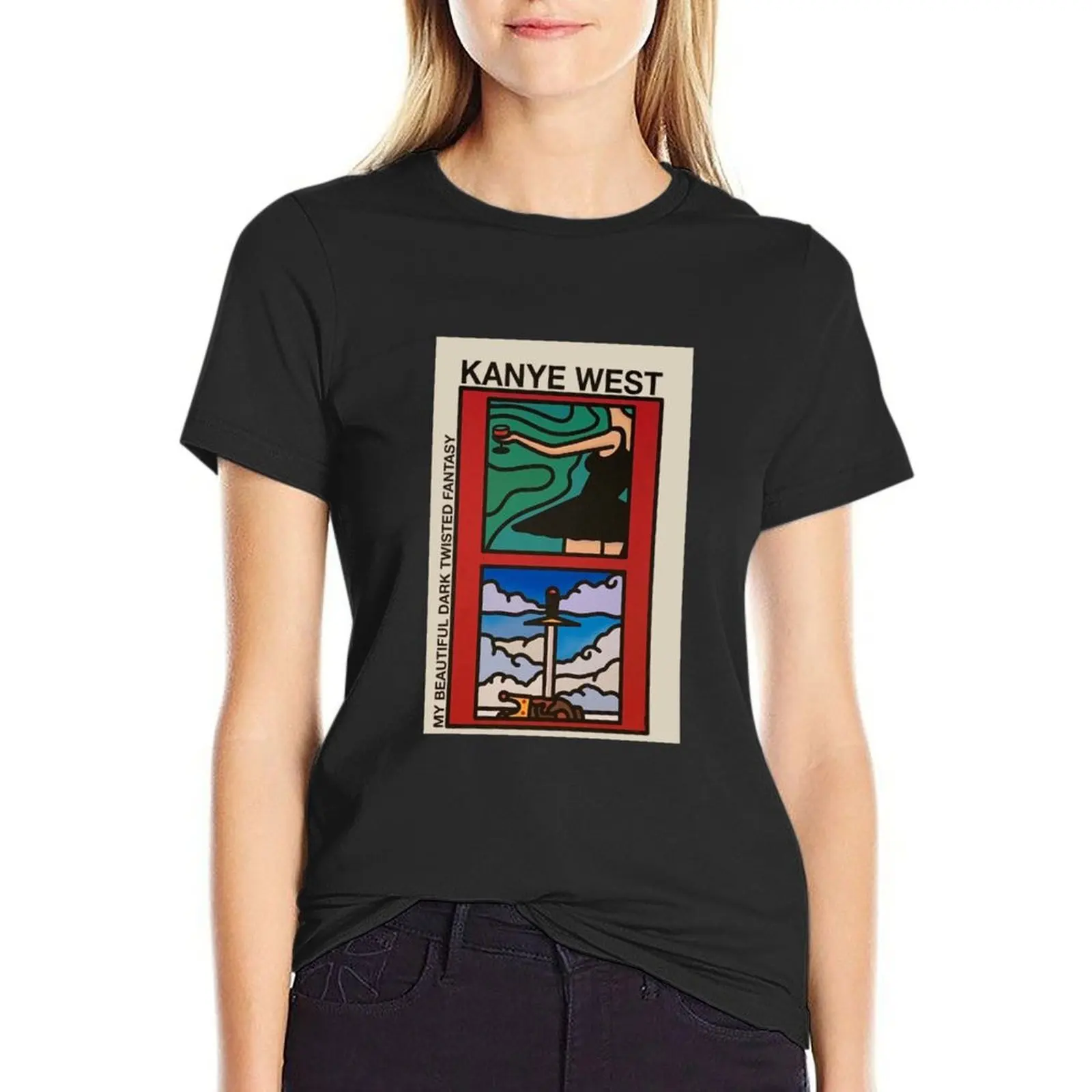 

My Beautiful Dark Twisted Fantasy Poster T-Shirt heavyweights aesthetic clothes korean fashion t shirts for Women