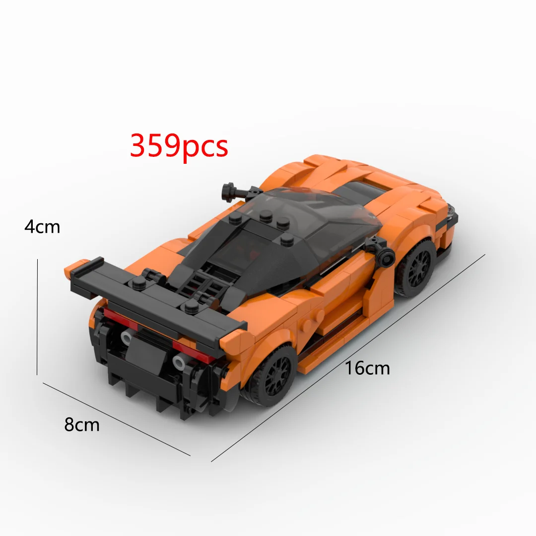 MOC 720S GT 359pcs racing sports car Vehicle Speed Champion Racer Building Blocks Brick Creative Garage Toys for Boys