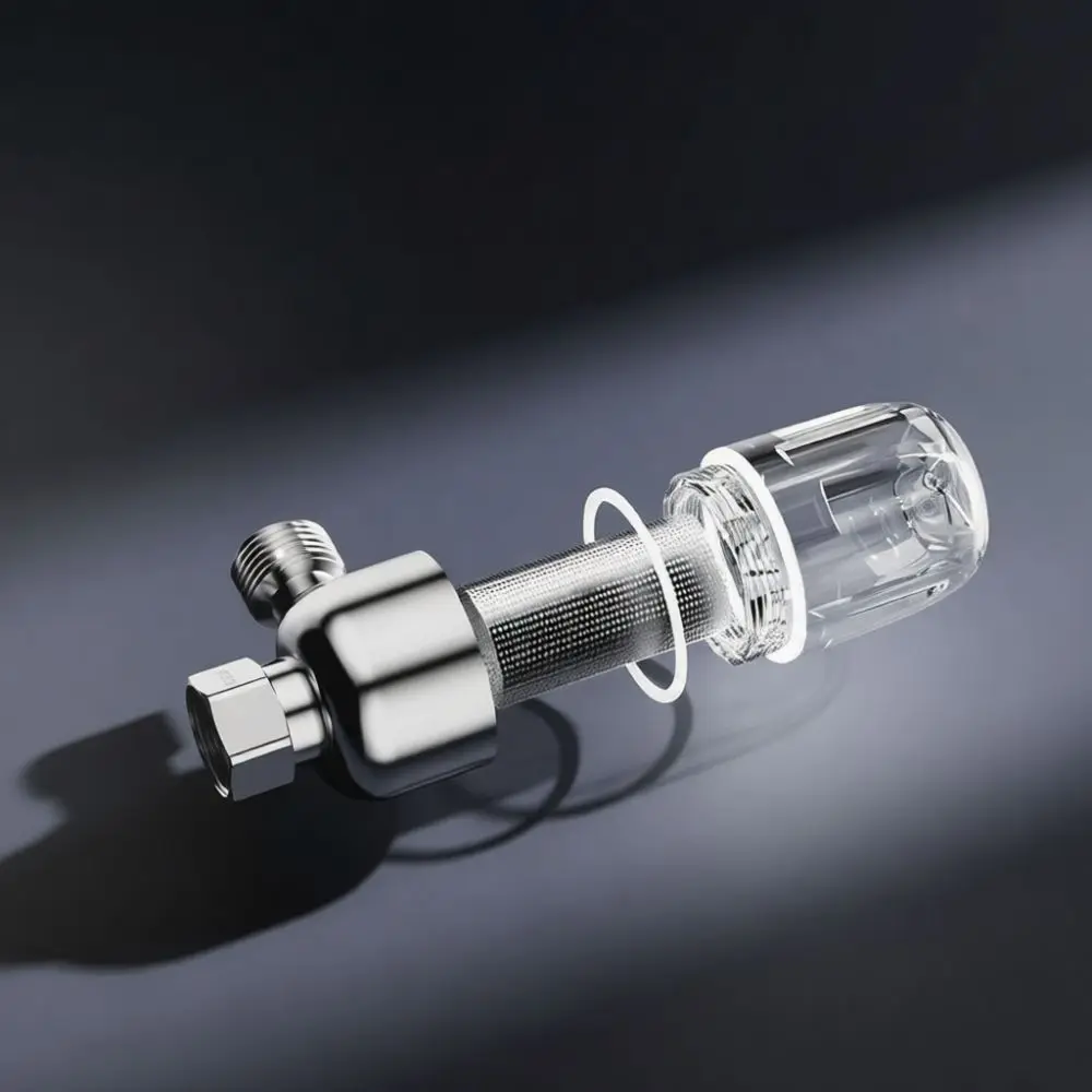 Compact Stainless Steel Pre Filtration Unit For Gas Heater Water Supply System Sediment Rust Scale Cleaning Tool