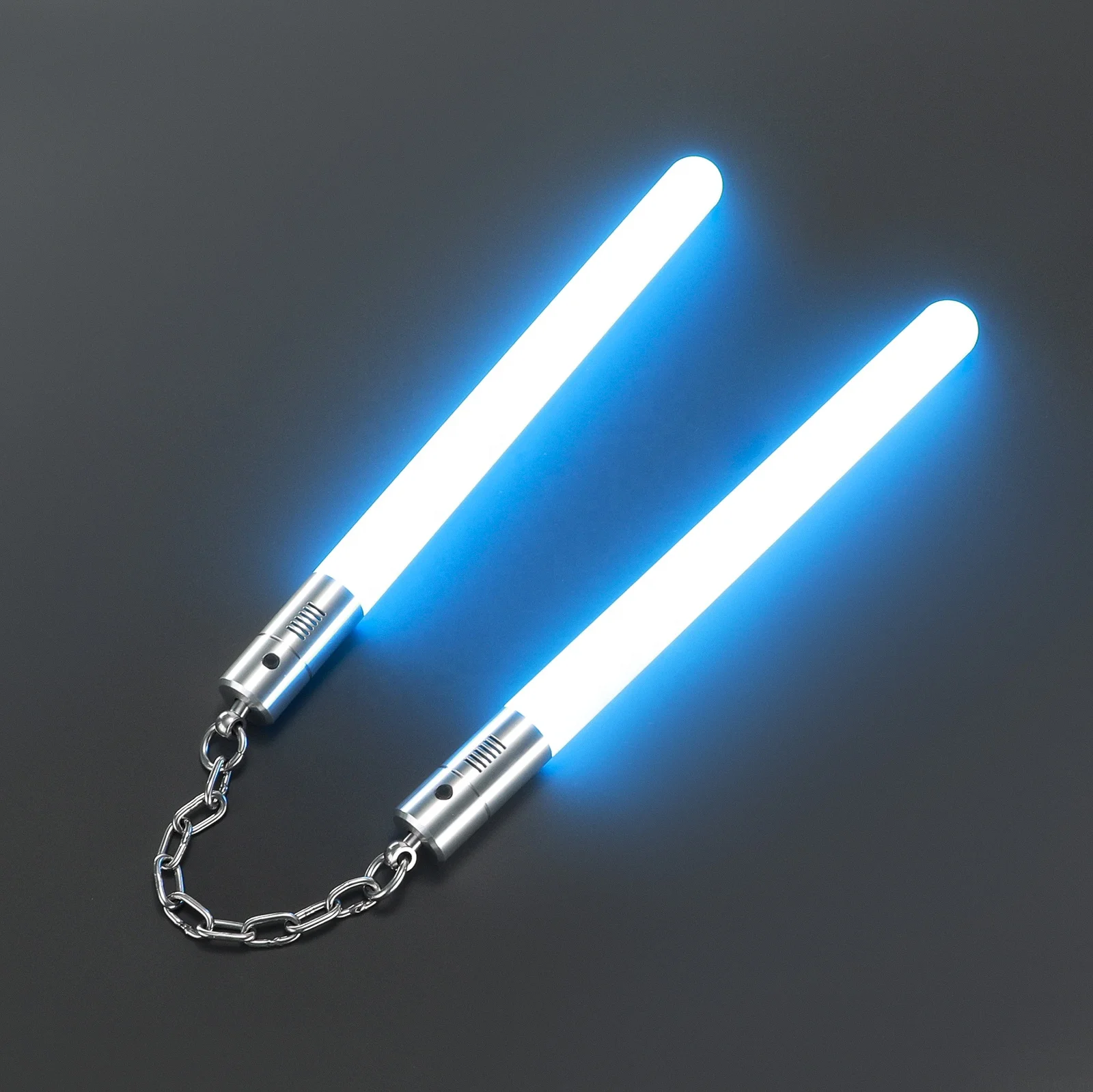 Nexussabers Aluminum Alloy Nunchucks High-Light LED Glow Stick Infinite Color Changing Saber Bright Toys Gift without sound