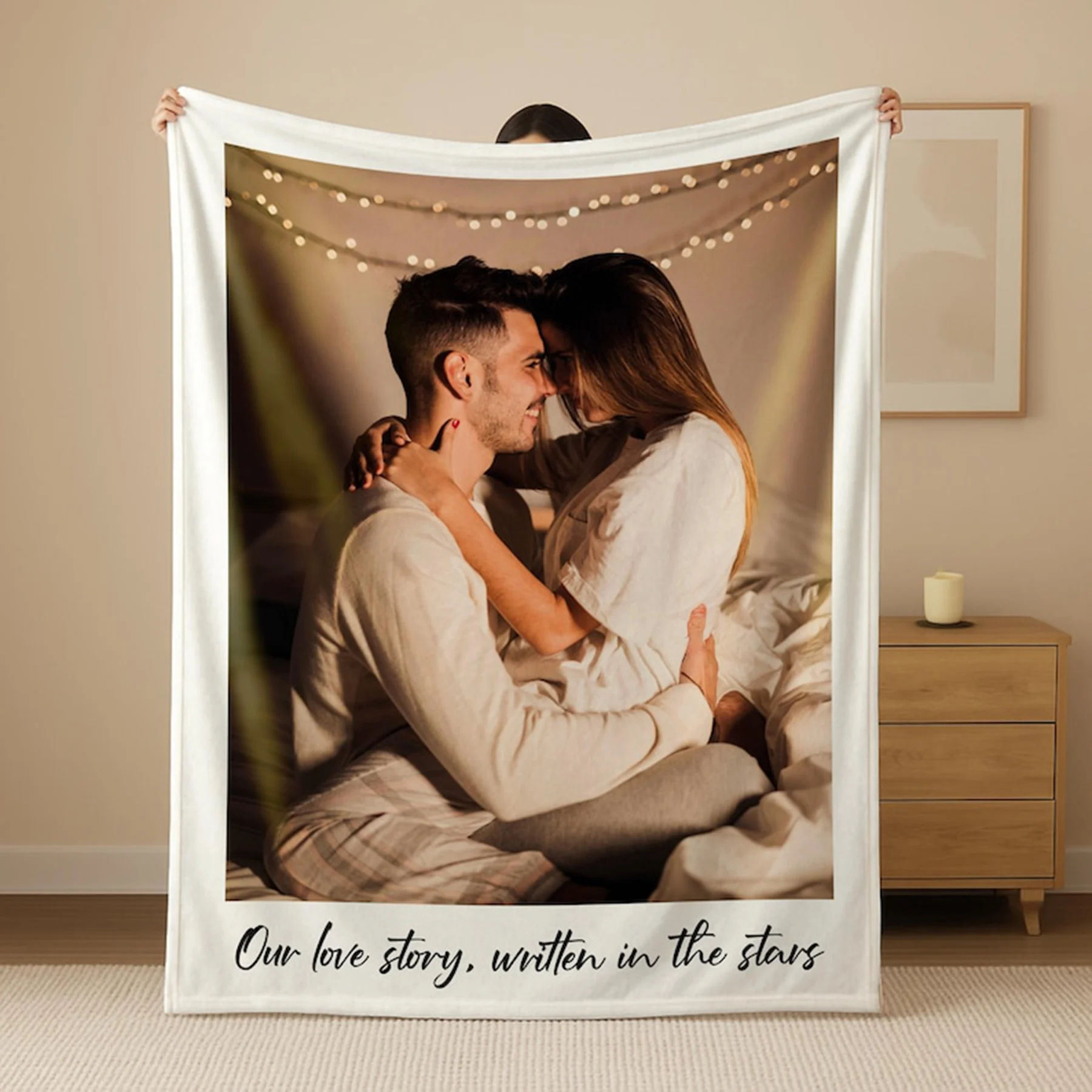Personalized Photo Custom Blanket, Vintage Flannel Blanket, Custom Gift for Couples and Family Memories, Unique Souvenir Present