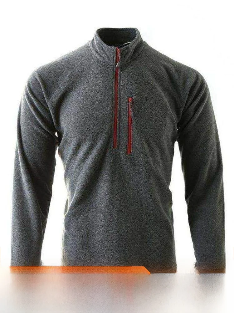 Cloud Velvet Fleece Jacket Half Zip Hooded Warm Outerwear for Men And Women Outdoor Cold Resistant Standard Fit Long Sleeve T...