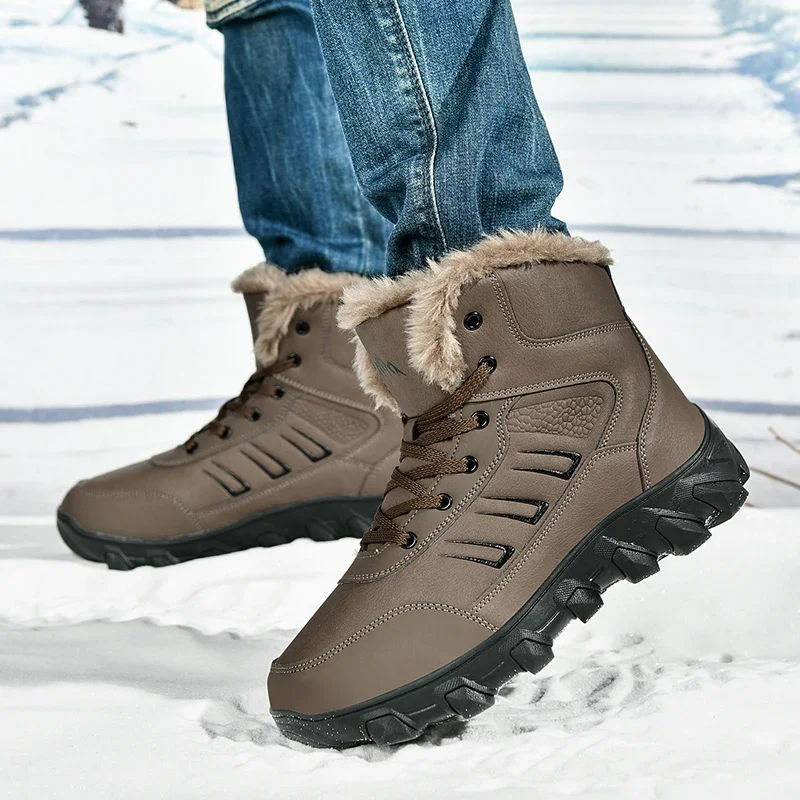 buty męskie 2024 Nowe kapcie zimowe Ciepłe męskie buty Wodoodporne antypoślizgowe pluszowe trampki Męskie tenisówki Buty Męskie trampki Zimowe