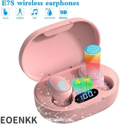 E7S TWS Wireless Headphones 5.0 Bluetooth Earphones HIFI Lossless Sound Headsets Sport waterproof Earbuds For all Smartphones