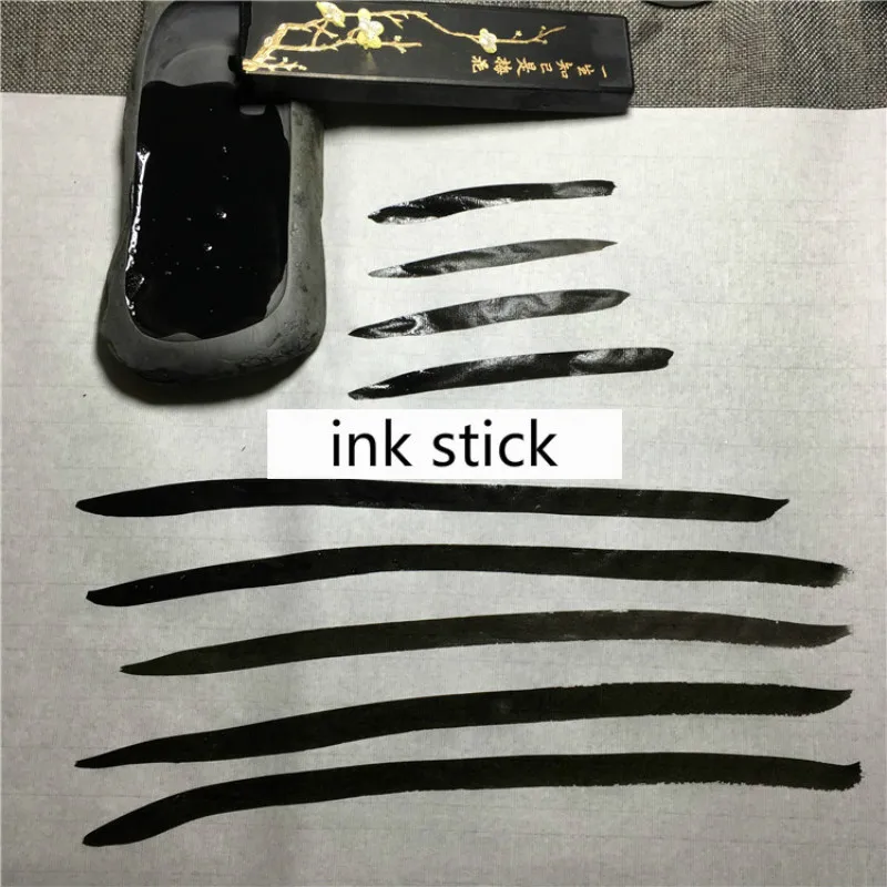 Chinese Calligraphy Solid Ink Sticks Artist Painting Watercolor Fabric Paint Ink Block Chinese Painting Ink Stick Stone