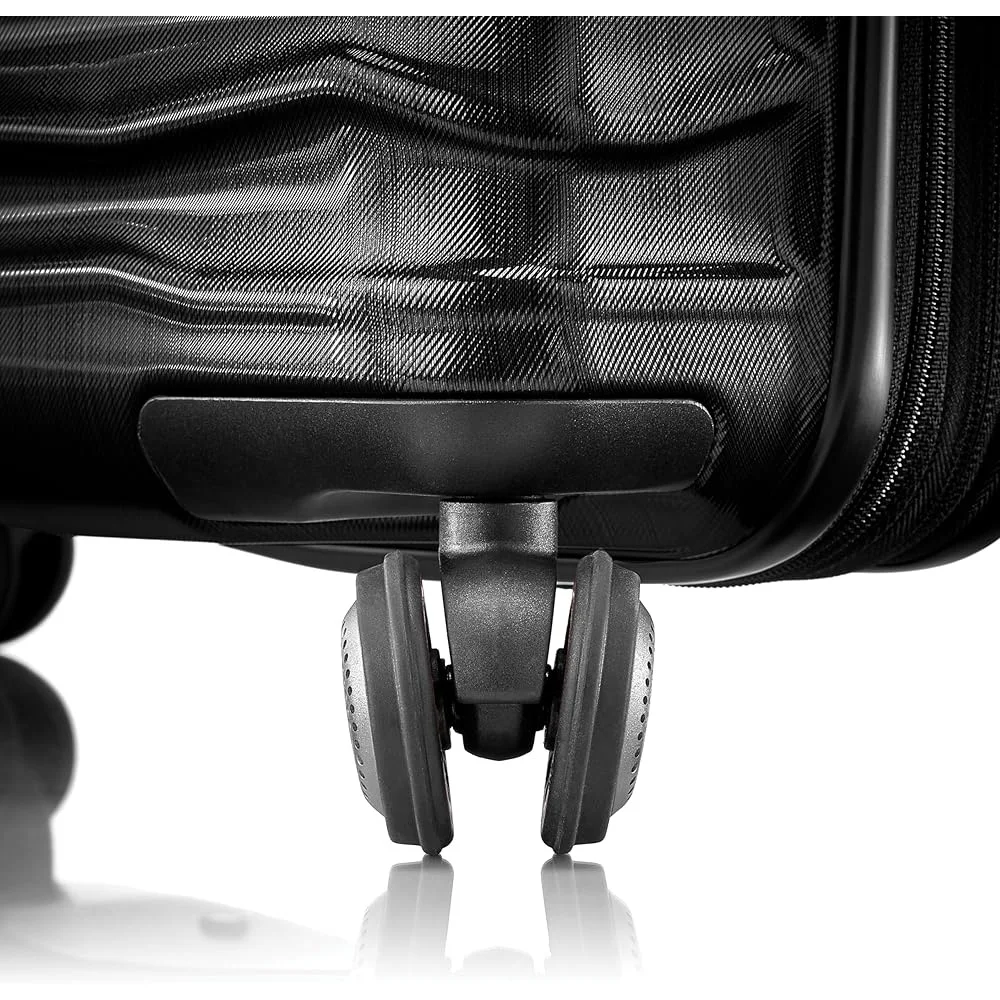 Expandable Hardside Luggage with Double Spinner Wheels Tru-Trac Wheel System Ergonomic Pull Handle Durable Polycarbonate Shell