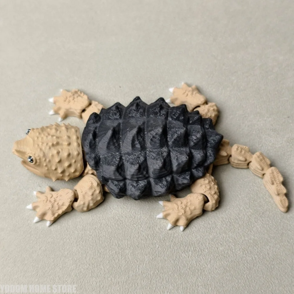 Joint Movable 3D Printed Alligator Tortoise Simulation Animal Car Decoration Cute Children Gift Toy