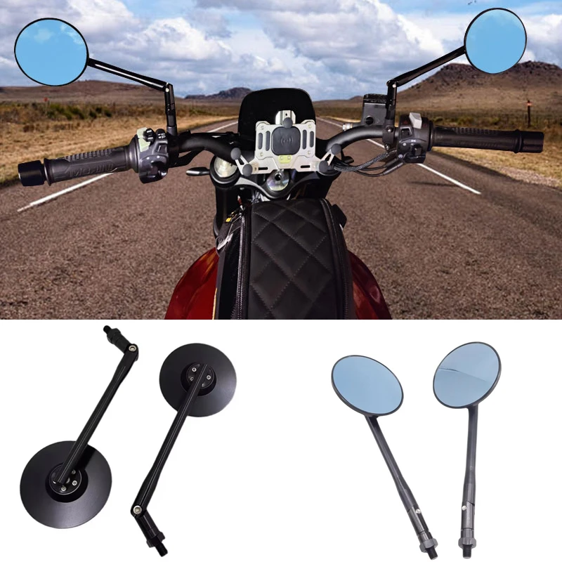 

Motorcycle CNC Aluminum Round Rearview Mirror For Yamaha Suzuki Ducati Kawasaki BMW Buell KTM Dual Sport Dirt Bikes ATV