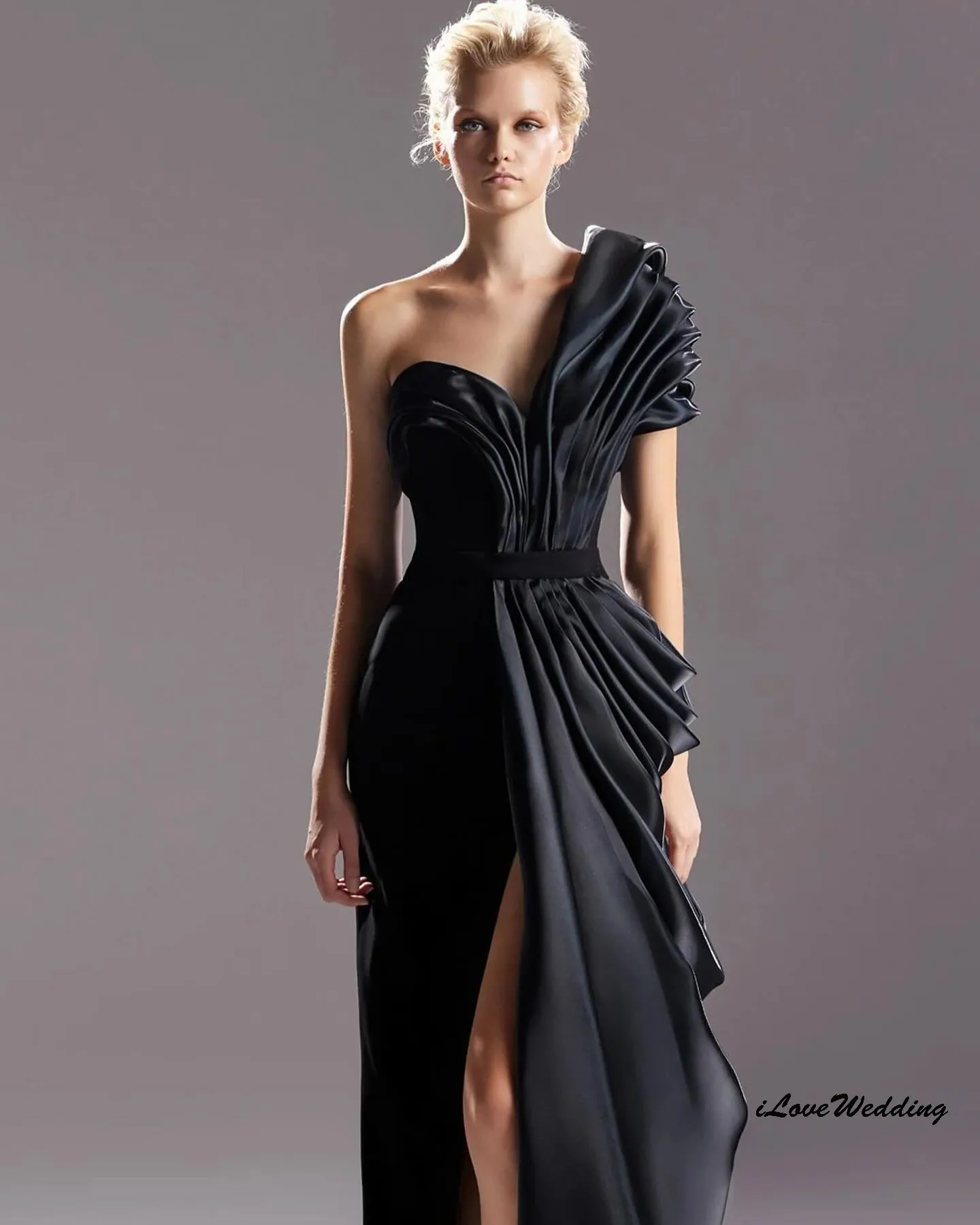 One Shoulder Organza Prom Dresses 2025 Pleated Formal Gowns Wedding Party Dress For Women Guest Sexy Evening Dresses Customized