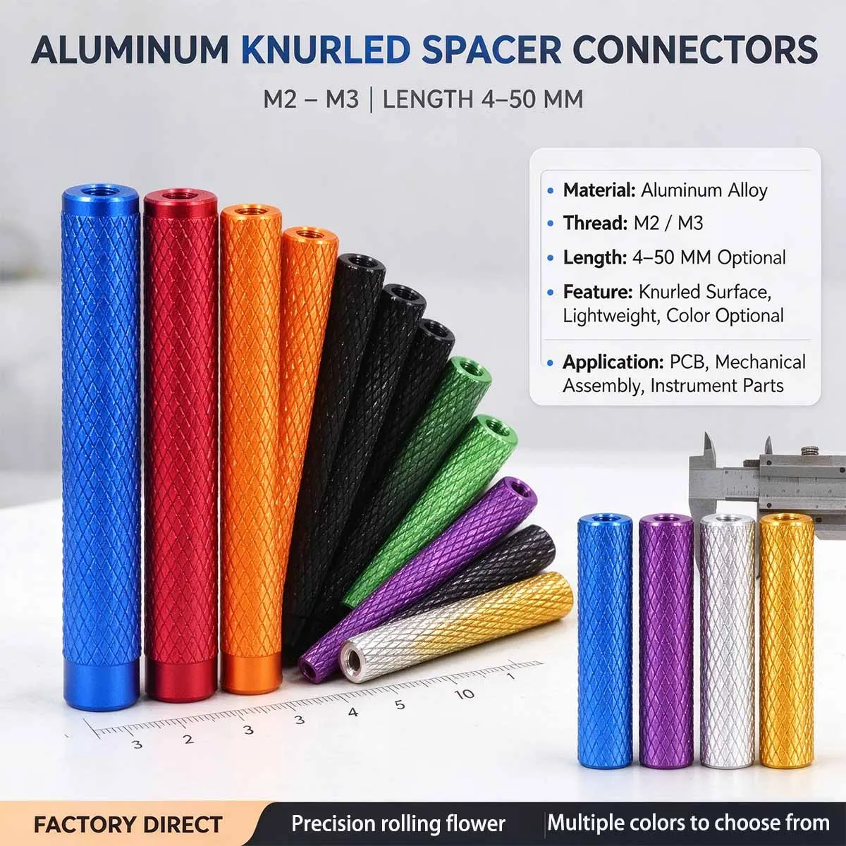 Drone Aircraft Model Accessories Circular Mesh Aluminum Alloy Internal Tooth Support Column Standoffs M2M3
