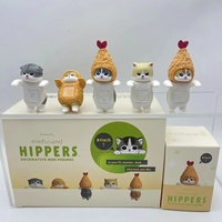New Mofusand Hippers Lying Down Fried Shrimp Cat Blind Box Decorative Mini Figures Car Phone Ornament Cute Doll Model Toy Gift