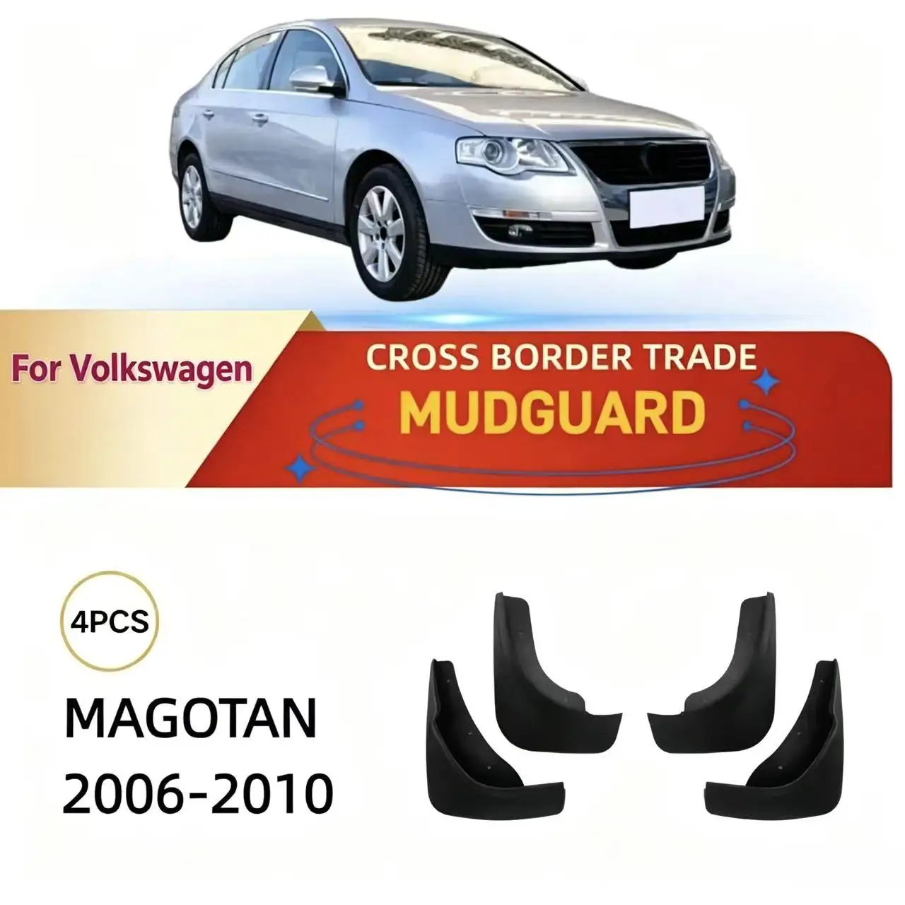 For Volkswagen Magotan 2006-2010 Car Mudguards No Drilling Splash Mud Guards Fender Liners Wheel Exterior Protector Accessories