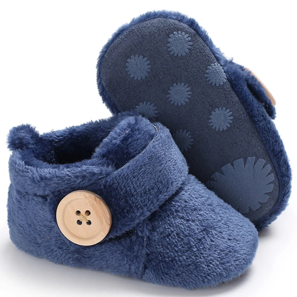 

Prewalker Warm Baby Winter Toddler Shoes Dark Blue 11Cm Soft Sole Cotton Cloth Baby Shoes for Boys Girls Learning Walk