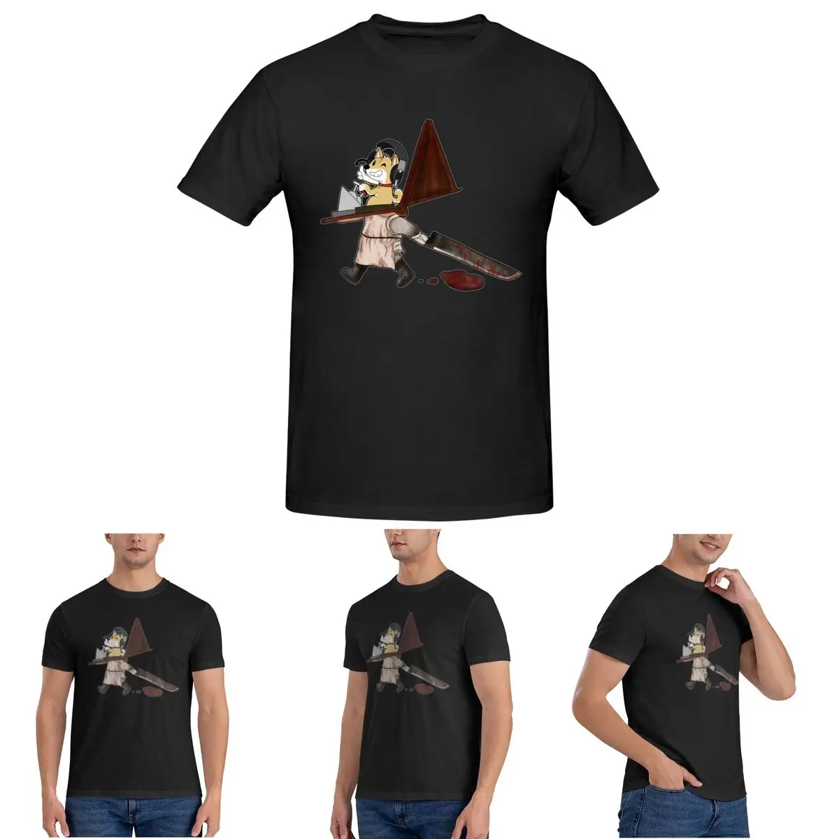 

Мужская футболка Silent Hill 2, хлопковые футболки большого размера, мужская летняя одежда с короткими рукавами и круглым вырезом, топы S-6XL