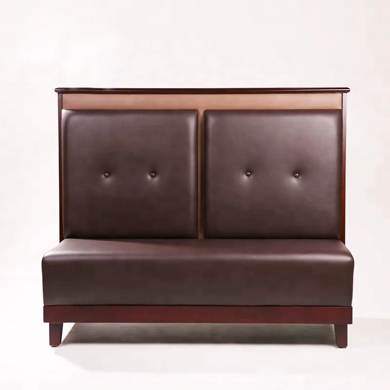 High Quality Cheap Modern Retro Button Leather Restaurant Sofa  Restaurant Booths Booth Seating