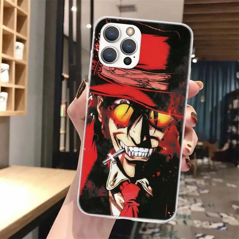 Alucard Hellsing Anime Silicon Phone Case for Apple iPhone 16 15 Pro Max 14 11 13 Plus 12 Mini 7 8 + X XS SE 16Pro Cover Shell