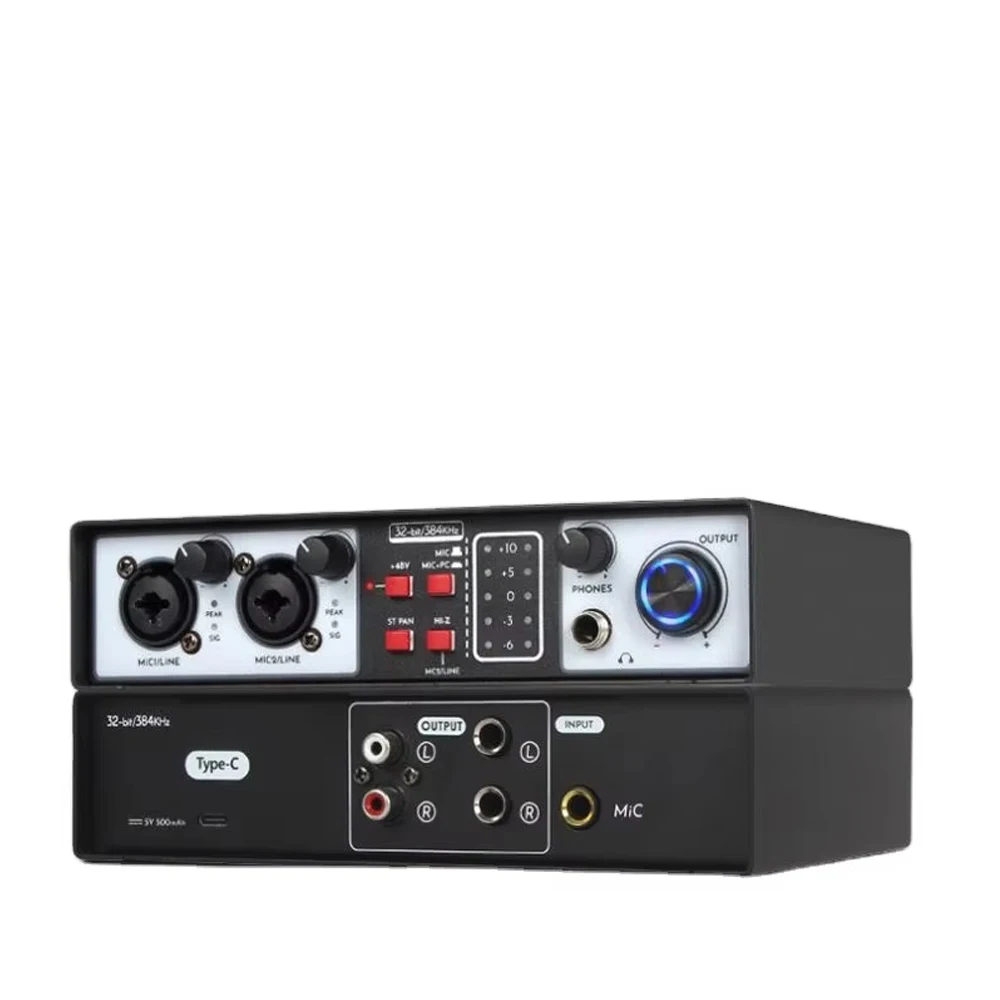 

2-in 2-out Mixer Recording Sound Card Mixing Console Track Separation External Sound Card Computer Recording Driver