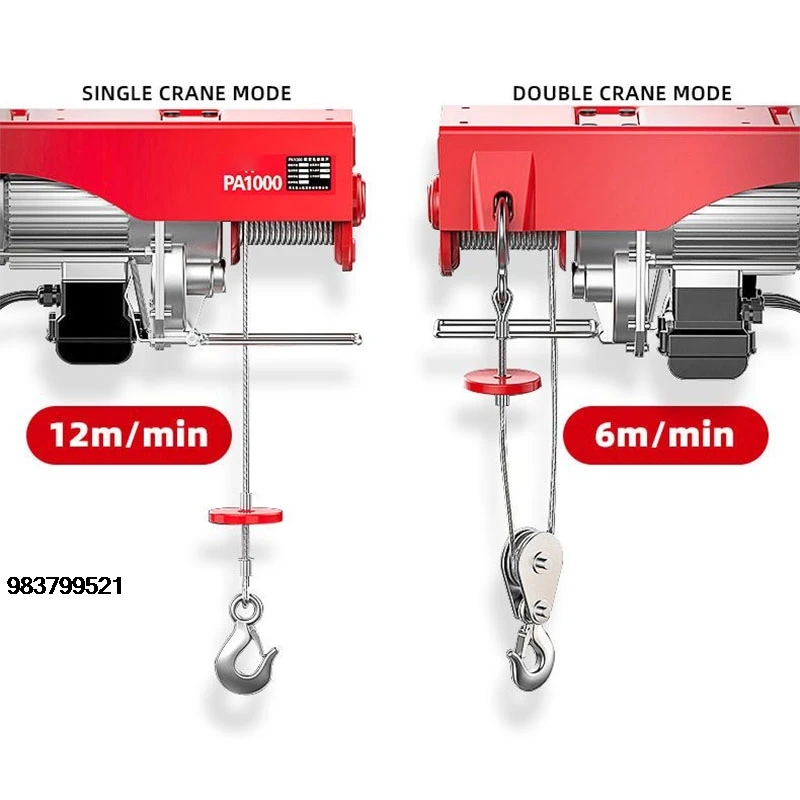 

Consummate 500 Kg Electric Hoist Lifting Cable Hoist Lifting Wire Hoisting Crane Electric Workshop Electric Gantry Crane NEW
