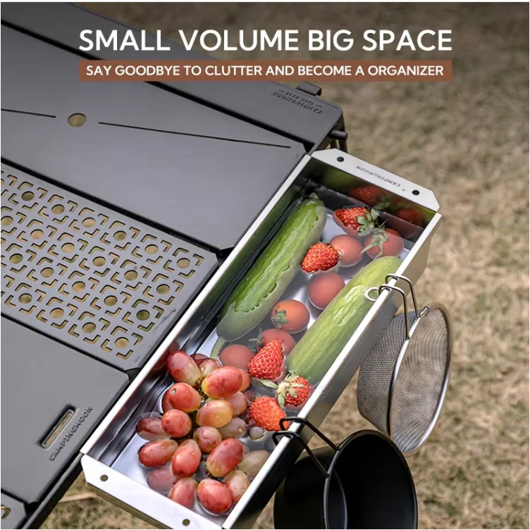CAMPINGMOON CK-11 Outdoor Camping Reise Picknick Besteck Utensil Edelstahl Lebensmittelbehälter Gemüsebox – Detail 2