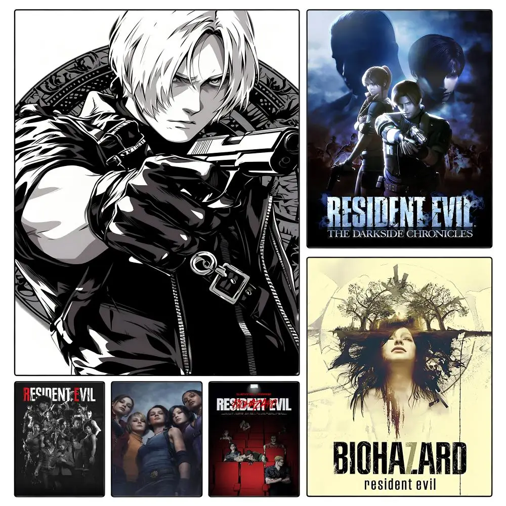 game Resident Evil Poster Poster Waterproof HD Unframed Self‑Stick Decor Wall Art for Home Room Decoration Gift