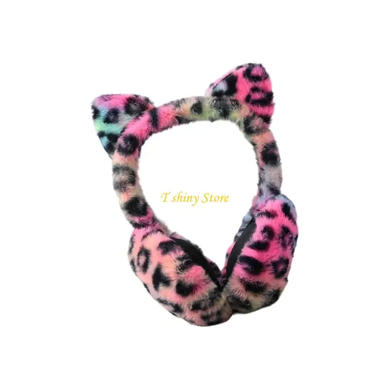 n58f-冬ヒョウ耳プロテクター伸縮性のある快適なフィット凍結防止毎日の通勤アウトドアスポーツ