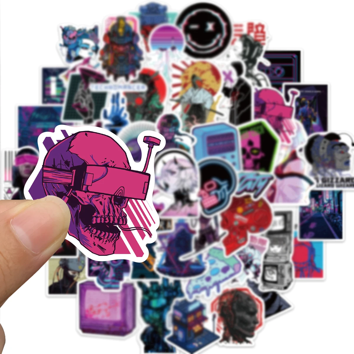 50PCS Harajuku Cyberpunk Y2K Stickers Vintage For  DIY Kids Notebook Luggage Motorcycle Laptop Refrigerator Decal Toys Decor