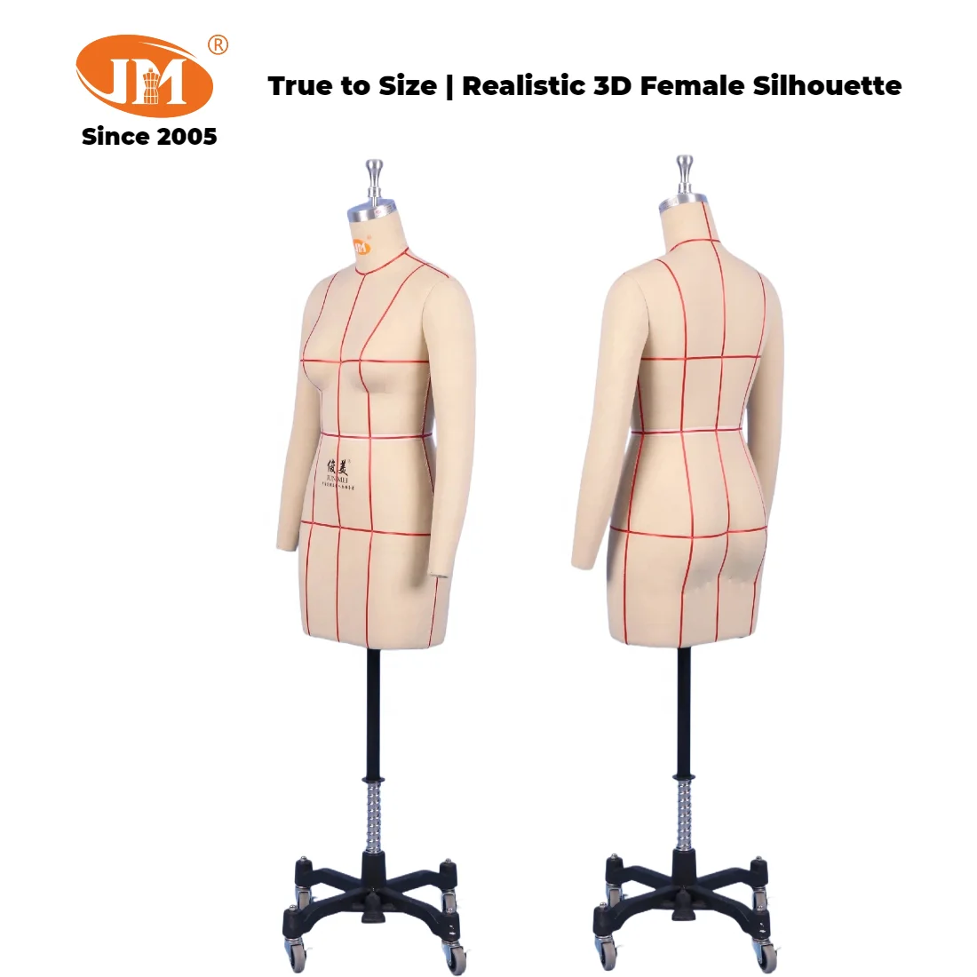 Hot Sale Custom-Size Female Half Body Dress Draping Bust Form Adjustable Stand Fiberglass Sewing Tailor Standing Pose