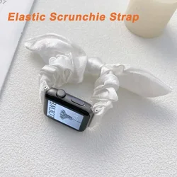 Elastic Scrunchie Strap For Apple Watch Ultra 49mm 7 8 9 41mm 45mm Band Loop Bracelet For iWatch 6 5 4 3 38mm 42mm 40mm 44mm