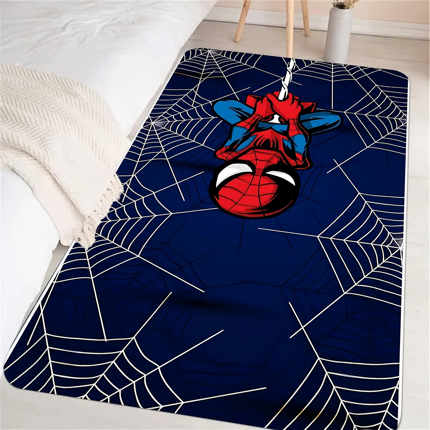 Spider- Printed Mat | Durable Polyester, Suitable For Living Room, Bedroom, Doorway Mat, Outdoor Use - Fun Home Decor, Machin